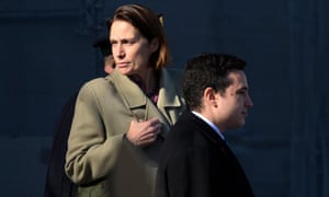 Fiona Hill leaves the US Capitol on 4 November 2019.