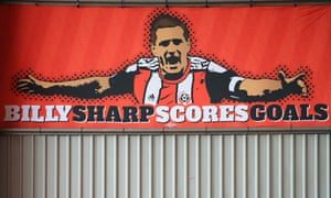 Sheffield United v Southampton, Premier League, Football, Bramall Lane, Sheffield, UK - 14 Sep 2019<br>EDITORIAL USE ONLY No use with unauthorised audio, video, data, fixture lists, club/league logos or "live" services. Online in-match use limited to 120 images, no video emulation. No use in betting, games or single club/league/player publications.
Mandatory Credit: Photo by Matt West/BPI/REX/Shutterstock (10407150cf)
A Billy Sharp of Sheffield United banner inside the stadium
Sheffield United v Southampton, Premier League, Football, Bramall Lane, Sheffield, UK - 14 Sep 2019