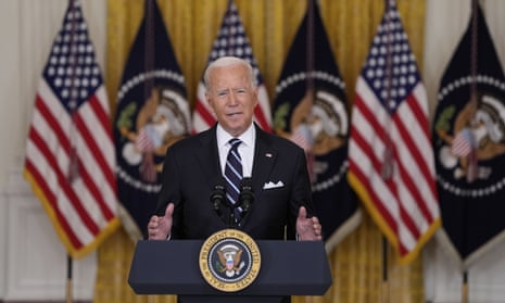 Joe Biden speaks at the White House. 