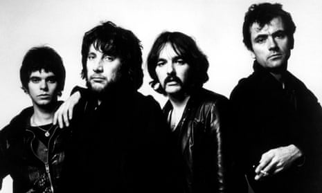 Jet Black, second left, with fellow members of the Stranglers. From left: Jean-Jacques Burnel, Dave Greenfield and Hugh Cornwell.