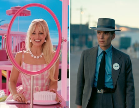 Margot Robbie in Barbie and Cillian Murphy in Oppenheimer