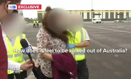 A Channel Nine crew questions non-citizens being deported in February