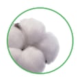 Cotton plant cut-out inside green-rimmed circle
