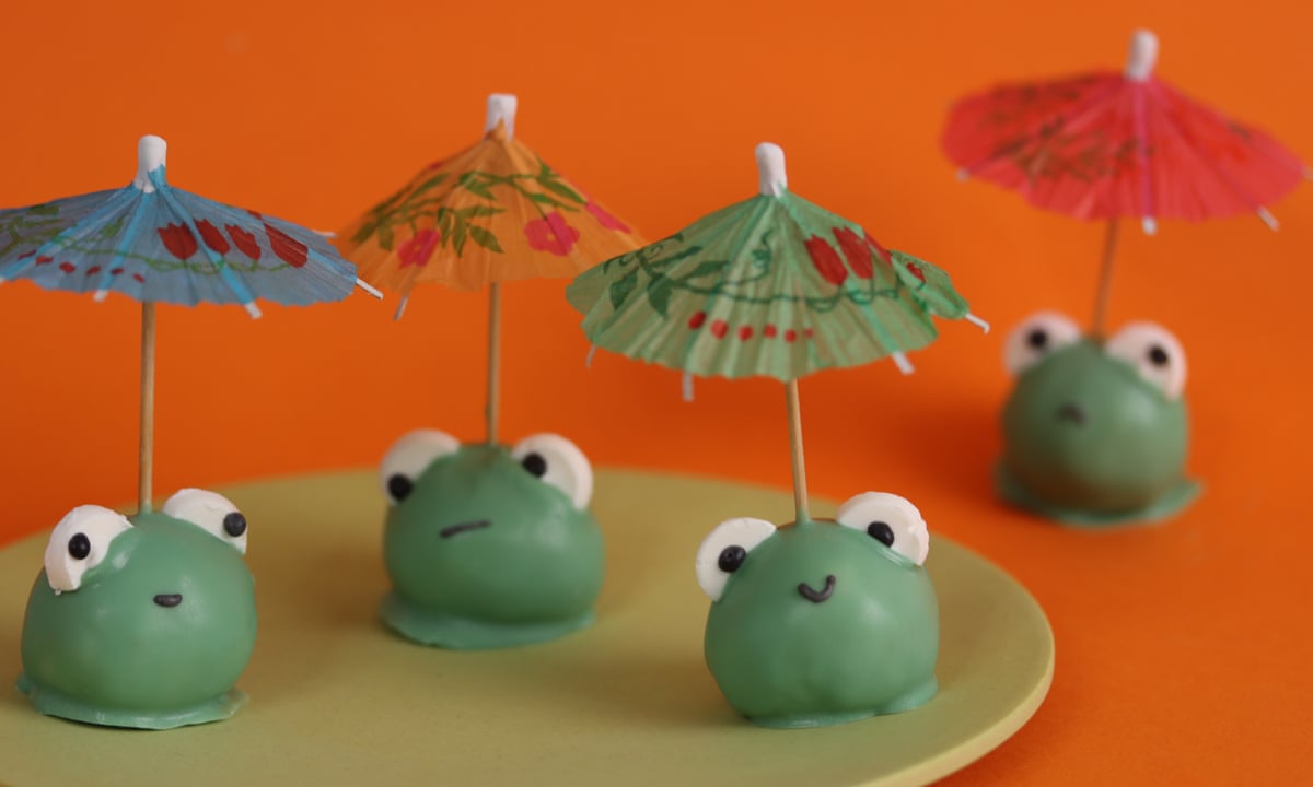 Kim-Joy's recipe for lemon and matcha cake pop frogs Cake The