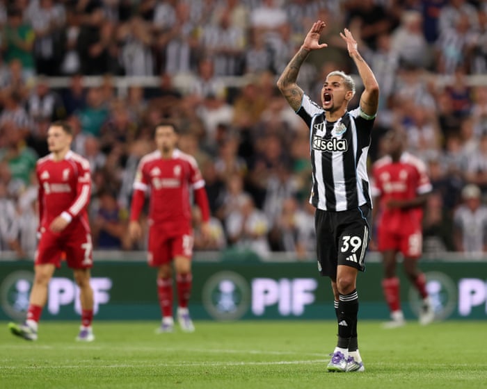 Bruno Guimarães harnesses red mist to become Newcastle’s last man standing