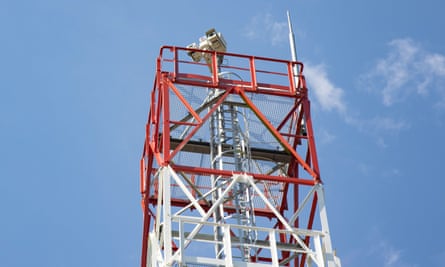 A tower equipped with zoom, night-vision, thermal cameras and radar in Evros region near the border with Turkey.