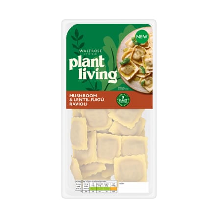 Waitrose Plant Living Mushroom & Lentil Ragù Ravioli 250g