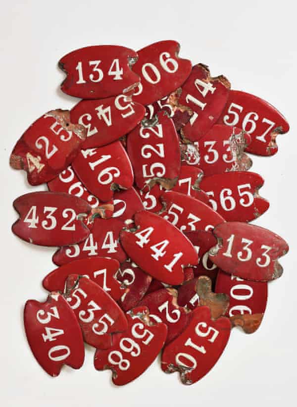 ‘I took what came to hand and kept everything’ … room numbers from the old hotel.