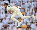 Mitchell Starc of Australia bowls during day three of the second Test Match against England.