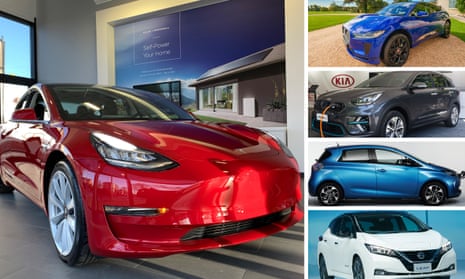Tesla Model 3, Jaguar I-Pace, Kia e-Niro, Renault Zoe and Nissan Leaf