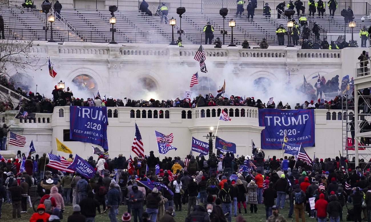 Pro-Trump mob storm the Capitol on 6 January.