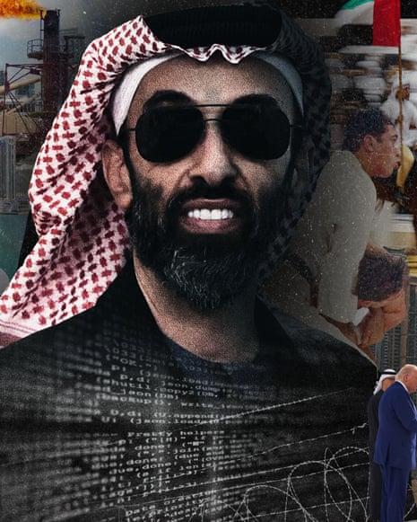 Graphically treated portrait of Sheikh Tahnoon.