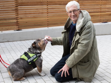 Paws for thought … with bulldog Donald in Paul O’Grady: For the Love of Dogs in 2022.