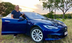 Sylvia Wilson, 70, is the first woman to drive around Australia in an electric car. 