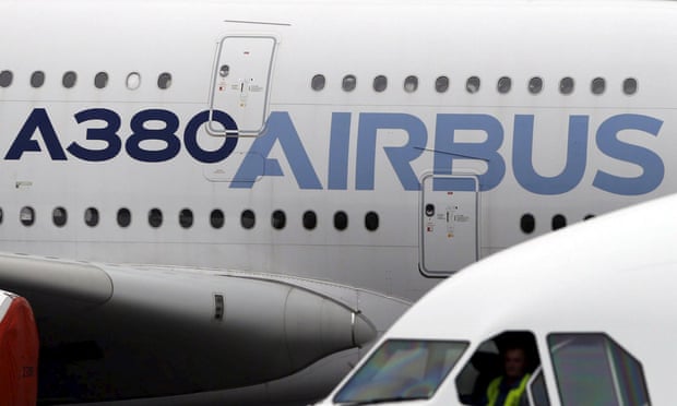 An A380 Airbus. New rules could affect Boeing Co and Airbus Group’s production of the largest jetliners and freighters. 