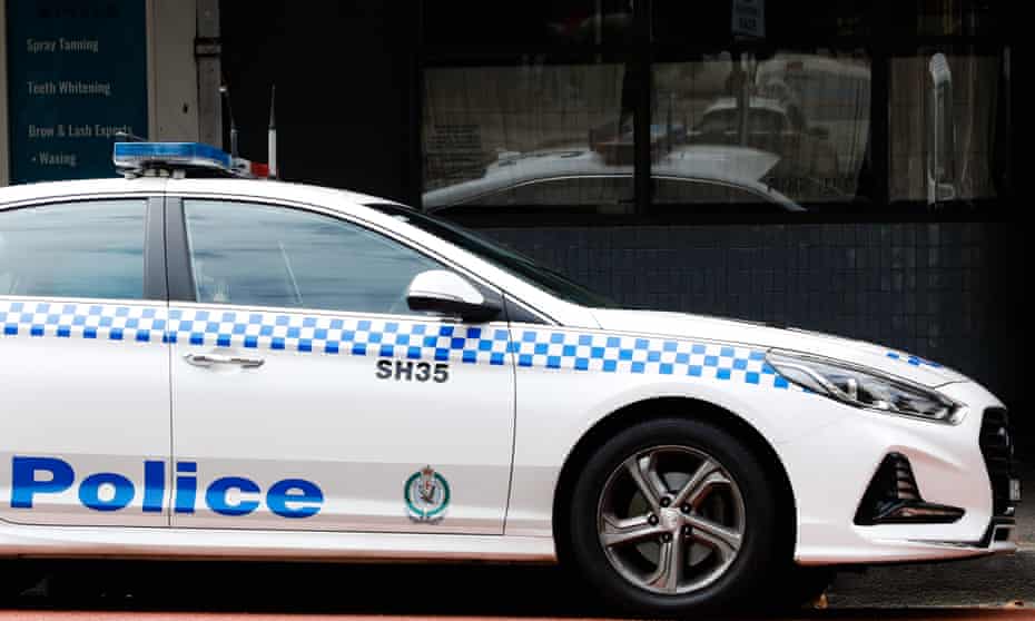 A police car on Oxford Street Paddington, NSW, Australia.