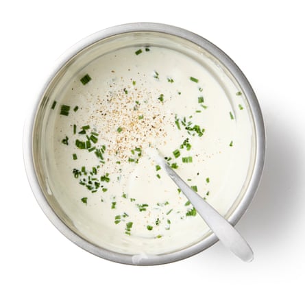 Blue cheese dip in a round bowl
