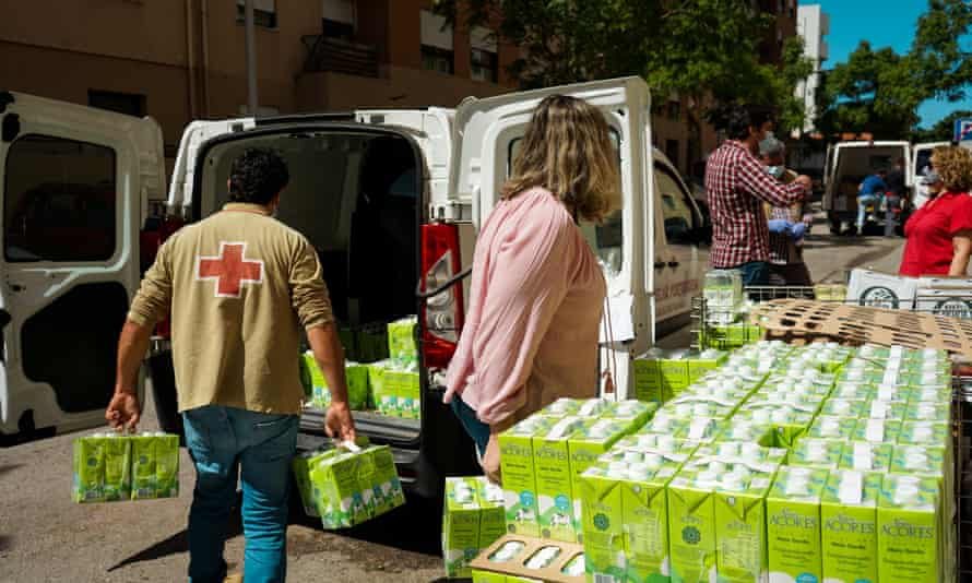 Vans loaded with goods