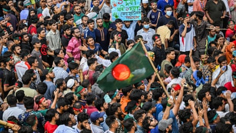 Bangladesh: protesters celebrate after PM's resignation – video report