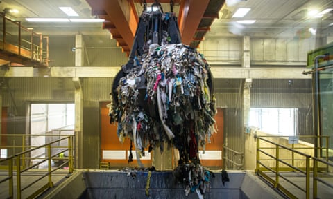 Waste is loaded into a shredder at Ljubljana’s mechanical biologial treatment plant
