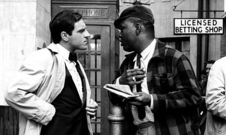 Thomas Baptiste, right, with Anthony Newley in The Small World of Sammy Lee, 1963.