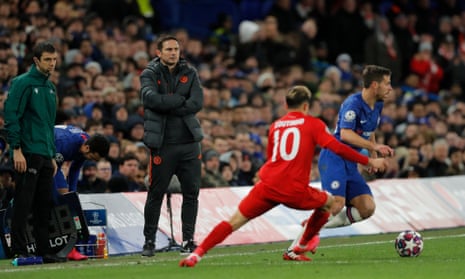 Frank Lampard watches on as Chelsea are taken apart by Bayern Munich at Stamford Bridge on Tuesday.