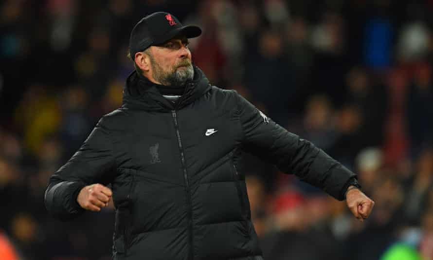Jurgen Klopp has driven his Liverpool team on to within one point of Manchester City.