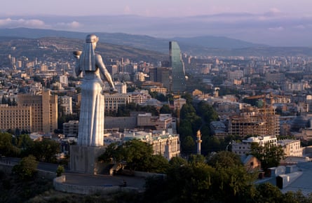 The Kartlis Deda monument, informally known as “Mother Georgia,” looking out over the capital.