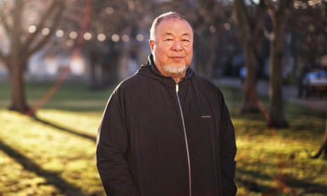 Ai Weiwei in a park