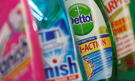 Reckitt Benckiser cleaning products Vanish, Finish, Dettol and Harpic.