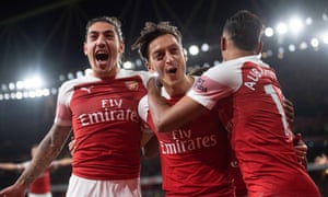 Image result for Mesut Ãzil orchestrates Arsenal in full flow to quench Leicesterâs fire