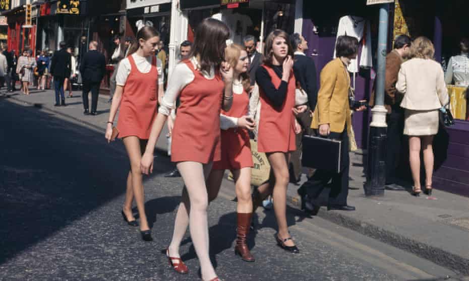 On the road to free love … Carnaby Street, London, 1968.