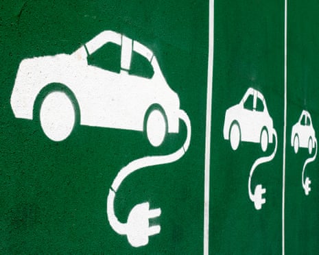 A sign for an EV charging station