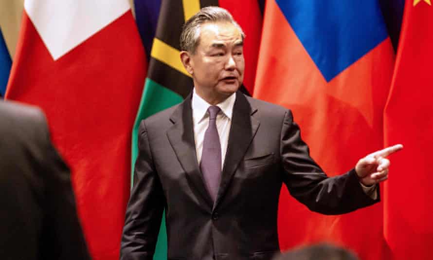 The Chinese foreign minister Wang Yi in Fiji’s capital city Suva on Monday.