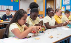 Students at Southgate primary school using Nintendo Labo to make remote-controlled cars in their year 6 class.