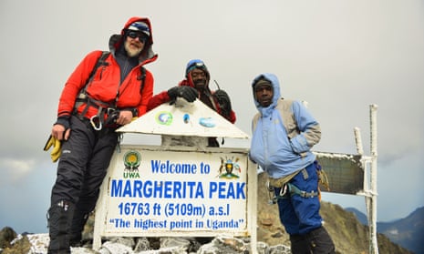 On Margherita peak, Mount Stanley, Rwenzori mountains, Uganda.