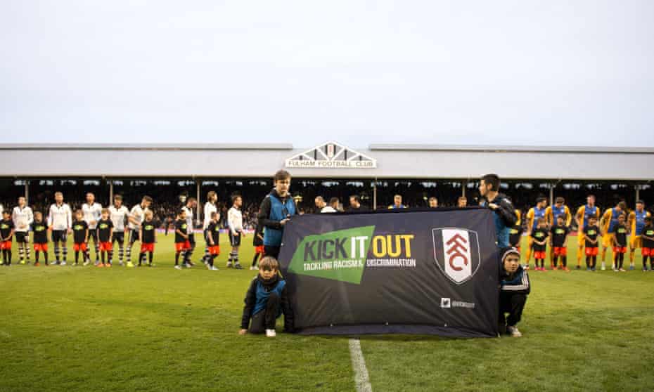 Kick It Out, pictured here at Craven Cottage last November, is making a campaign against hate speech the central plank of its communications through clubs this season