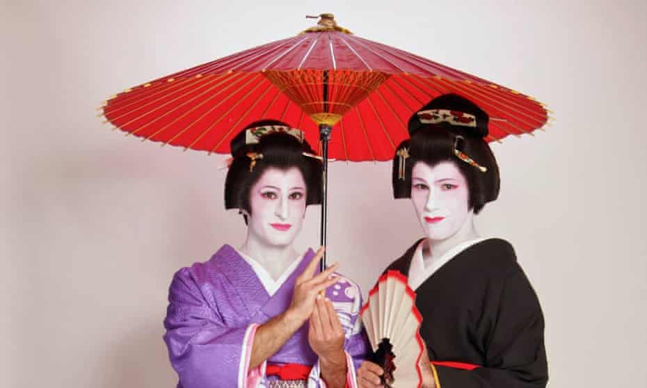 Stefan Arestis and Sebastien Chaneac and their Geisha makeover at Studio Geisha Café in Tokyo