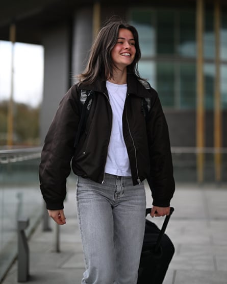 Freya Godfrey arrives at St George’s Park
