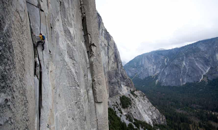 Honnold solos the Nose on El Capitan.