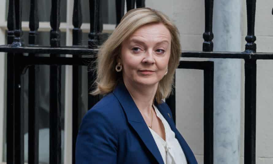 Secretary of State for Foreign, Commonwealth and Development Affairs, Minister for Women and Equalities Liz Truss arrives in Downing Street in central Londo