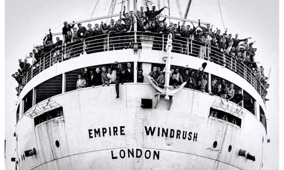 Empire Windrush packed with West Indian immigrants on arrival at the Port of Tilbury on 22 June 1948.
