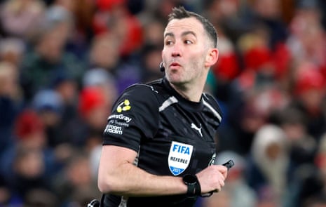 Chris Kavanagh leads today’s team of match officials at the Vitality Stadium.