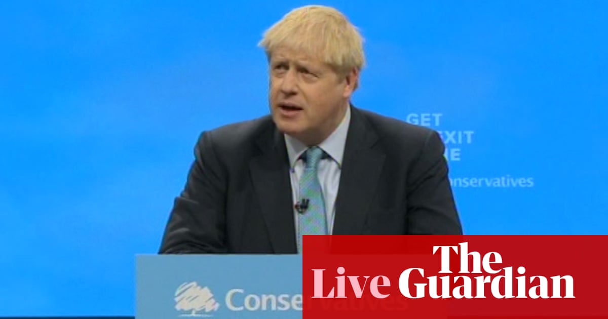 Brexit: Boris Johnson addresses Tory conference – live news