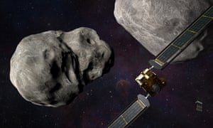 An illustration of Nasa's Double Asteroid Redirection Test spacecraft prior to impact.