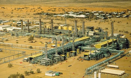 Aerial picture of the Moomba gas plant.