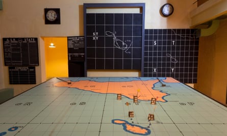 Operation Husky situation map at the Lascaris War Rooms, Malta.