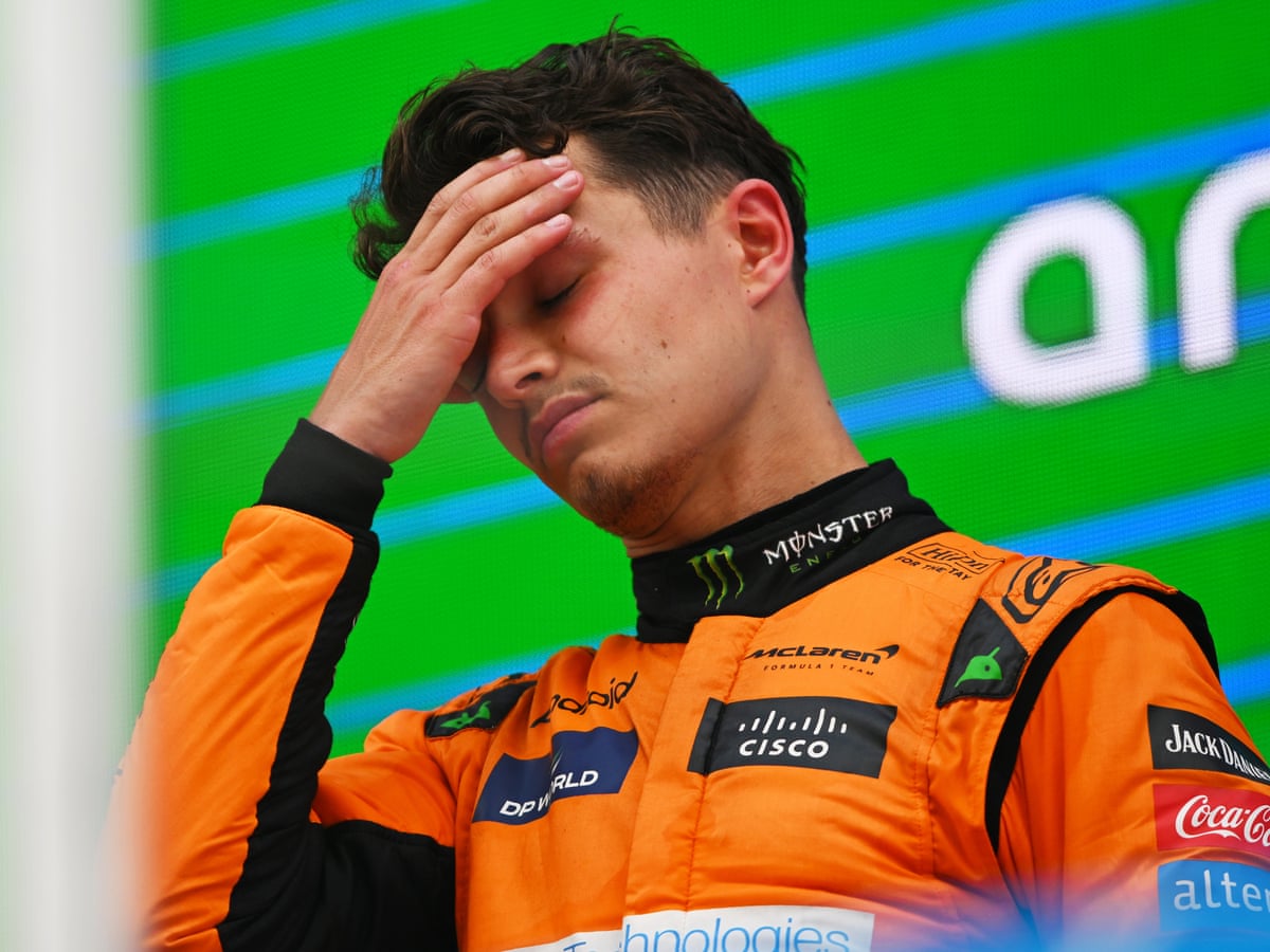 Lando Norris takes blame for botched start that ruined victory chance in Spain | Formula One | The Guardian