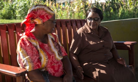 Grandmothers working with the Friendship Bench project