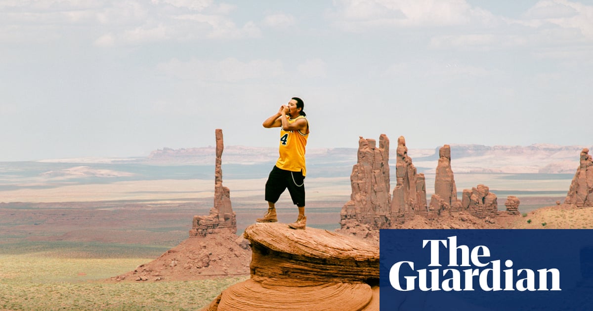 A Navajo man cries out for water on a pinnacle in Utah: Elliot Ross's best photograph